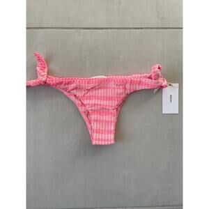 Mikoh Swim Bikini Bottom Gingham Textured Punch Swimwear